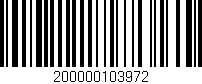 Código de barras (EAN, GTIN, SKU, ISBN): '200000103972'