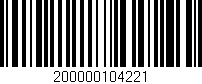 Código de barras (EAN, GTIN, SKU, ISBN): '200000104221'