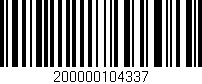 Código de barras (EAN, GTIN, SKU, ISBN): '200000104337'