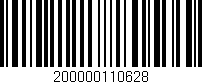 Código de barras (EAN, GTIN, SKU, ISBN): '200000110628'
