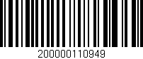 Código de barras (EAN, GTIN, SKU, ISBN): '200000110949'