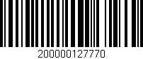 Código de barras (EAN, GTIN, SKU, ISBN): '200000127770'