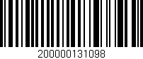 Código de barras (EAN, GTIN, SKU, ISBN): '200000131098'