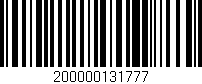 Código de barras (EAN, GTIN, SKU, ISBN): '200000131777'