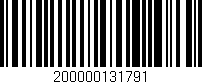 Código de barras (EAN, GTIN, SKU, ISBN): '200000131791'