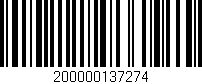 Código de barras (EAN, GTIN, SKU, ISBN): '200000137274'