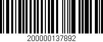 Código de barras (EAN, GTIN, SKU, ISBN): '200000137892'