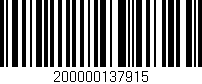 Código de barras (EAN, GTIN, SKU, ISBN): '200000137915'