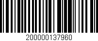 Código de barras (EAN, GTIN, SKU, ISBN): '200000137960'