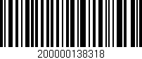 Código de barras (EAN, GTIN, SKU, ISBN): '200000138318'