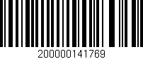 Código de barras (EAN, GTIN, SKU, ISBN): '200000141769'