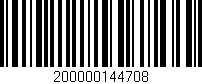 Código de barras (EAN, GTIN, SKU, ISBN): '200000144708'