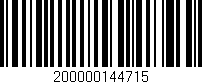 Código de barras (EAN, GTIN, SKU, ISBN): '200000144715'
