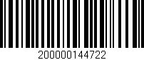 Código de barras (EAN, GTIN, SKU, ISBN): '200000144722'