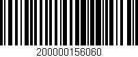 Código de barras (EAN, GTIN, SKU, ISBN): '200000156060'