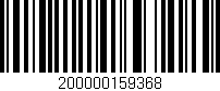 Código de barras (EAN, GTIN, SKU, ISBN): '200000159368'