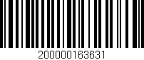 Código de barras (EAN, GTIN, SKU, ISBN): '200000163631'