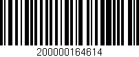 Código de barras (EAN, GTIN, SKU, ISBN): '200000164614'