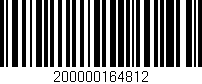 Código de barras (EAN, GTIN, SKU, ISBN): '200000164812'