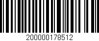 Código de barras (EAN, GTIN, SKU, ISBN): '200000178512'