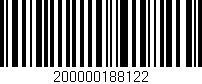 Código de barras (EAN, GTIN, SKU, ISBN): '200000188122'