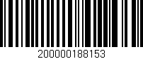 Código de barras (EAN, GTIN, SKU, ISBN): '200000188153'