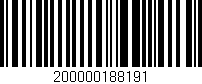Código de barras (EAN, GTIN, SKU, ISBN): '200000188191'