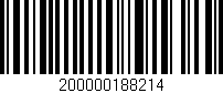 Código de barras (EAN, GTIN, SKU, ISBN): '200000188214'