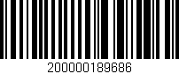 Código de barras (EAN, GTIN, SKU, ISBN): '200000189686'
