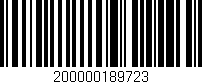 Código de barras (EAN, GTIN, SKU, ISBN): '200000189723'