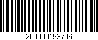 Código de barras (EAN, GTIN, SKU, ISBN): '200000193706'