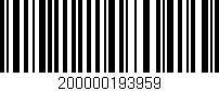 Código de barras (EAN, GTIN, SKU, ISBN): '200000193959'