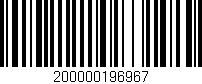 Código de barras (EAN, GTIN, SKU, ISBN): '200000196967'
