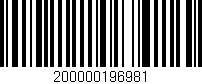 Código de barras (EAN, GTIN, SKU, ISBN): '200000196981'