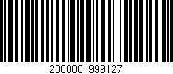 Código de barras (EAN, GTIN, SKU, ISBN): '2000001999127'