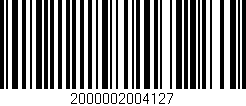 Código de barras (EAN, GTIN, SKU, ISBN): '2000002004127'