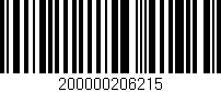 Código de barras (EAN, GTIN, SKU, ISBN): '200000206215'