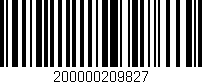 Código de barras (EAN, GTIN, SKU, ISBN): '200000209827'