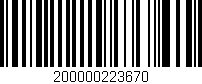 Código de barras (EAN, GTIN, SKU, ISBN): '200000223670'