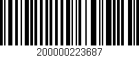 Código de barras (EAN, GTIN, SKU, ISBN): '200000223687'