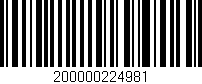 Código de barras (EAN, GTIN, SKU, ISBN): '200000224981'