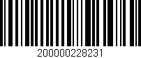 Código de barras (EAN, GTIN, SKU, ISBN): '200000228231'