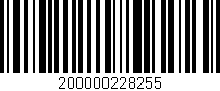 Código de barras (EAN, GTIN, SKU, ISBN): '200000228255'