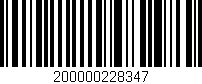 Código de barras (EAN, GTIN, SKU, ISBN): '200000228347'