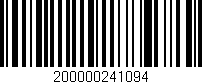 Código de barras (EAN, GTIN, SKU, ISBN): '200000241094'