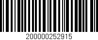 Código de barras (EAN, GTIN, SKU, ISBN): '200000252915'