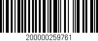 Código de barras (EAN, GTIN, SKU, ISBN): '200000259761'