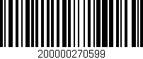 Código de barras (EAN, GTIN, SKU, ISBN): '200000270599'