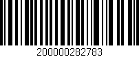 Código de barras (EAN, GTIN, SKU, ISBN): '200000282783'