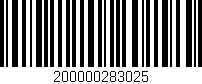 Código de barras (EAN, GTIN, SKU, ISBN): '200000283025'